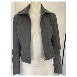Dior-Christian Dior jacket in wool and silk-Grey