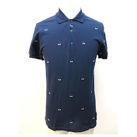 Fendi-FENDI FENDI Polo Shirt Men's 44 navy cotton-Navy blue