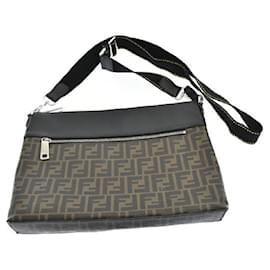 Fendi-FENDI Zucca pattern shoulder bag brown / black-Brown