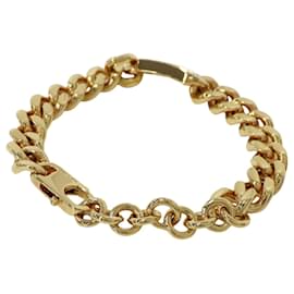 Fendi-FENDI chain bracelet FF logo plated gold-Golden