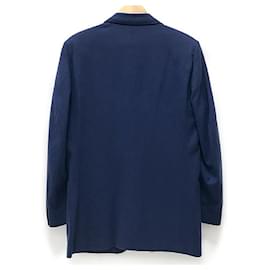 Fendi-[FENDI] Fendi Cashmere Blend Wool 3B Jacket Size 46 made in Italy men's tops-Navy blue