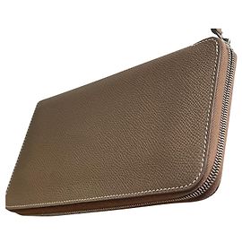 Hermès Azap all-leather wallet Taupe