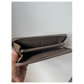 Hermès-Azap all-leather wallet-Taupe