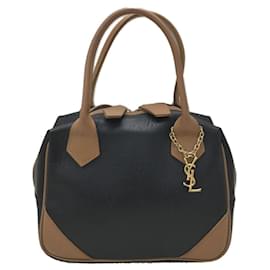Yves Saint Laurent-[Used] YVES SAINT LAURENT ◆ Handbag / Leather-Black