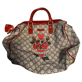 Gucci-Gucci Handtasche mit Monogramm-Marineblau