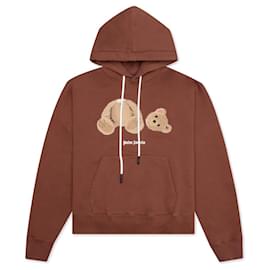 Palm Angels-PALM ANGELS Bear Hoodie in Tan/Brown-Brown
