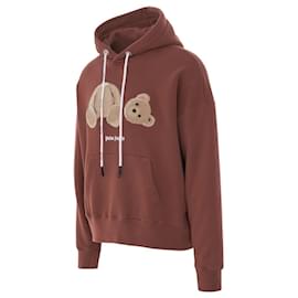 Palm Angels-PALM ANGELS Bear Hoodie in Tan/Brown-Brown