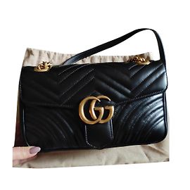 Gucci Borsa marmont 26 cm nera Nero