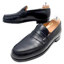 JM Weston-JM WESTON SHOES 180 6.5C 40.5 BLACK LEATHER LOAFERS BLACK LOAFERS SHOES-Black