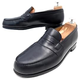 JM Weston-JM WESTON SHOES 180 6.5C 40.5 BLACK LEATHER LOAFERS BLACK LOAFERS SHOES-Black
