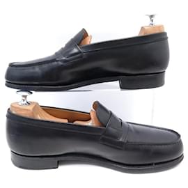 JM Weston-JM WESTON SHOES 180 6.5C 40.5 BLACK LEATHER LOAFERS BLACK LOAFERS SHOES-Black
