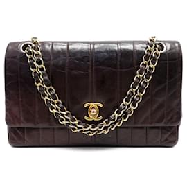 Chanel-VINTAGE CHANEL HANDBAG CC CLASP IN QUILTED LEATHER PURSE PURSE-Brown