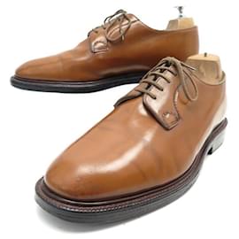 Church's-CHURCH'S DERBY SHANNON SHOES 7.5F 41.5 BROWN LEATHER SHOES-Brown