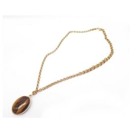Fendi-NEW FENDI upperR EYE NECKLACE IN GOLD METAL 82 CM NEW GOLDEN NECKLACE-Golden