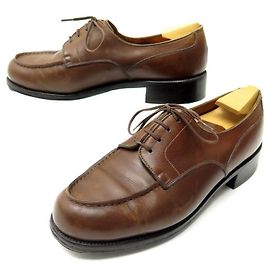 SCARPE JM WESTON LE GOLF 641 4C 37 DERBY IN PELLE MARRONE + MANICHE Marrone