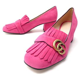 Gucci-NUEVE ZAPATOS GUCCI BOMBAS MARMONT 408208 38.5 ESO 39.5 EN ANTE ROSA-Rosa