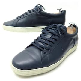 JM Weston-JM WESTON SNEAKER SHOES 649 7.5 41.5 NAVY BLUE LEATHER SNEAKERS SHOES-Navy blue