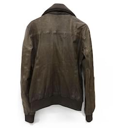 D&G-[Used]  [DOLCE & GABBANA] Dolce & Gabbana Lamb Leather Zip Up Bruzon  Men's 50 Leather Jacket Outer Brown Brown-Brown