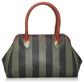 Fendi-Cartable Fendi Brown Pequin-Marron,Noir