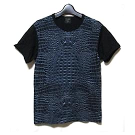 Jean Paul Gaultier-[Used] Out of print JeanPaulGAULTIER HOMME Jean Paul Gaultier  Homme "M" Crocodile transfer T-shirt-Black