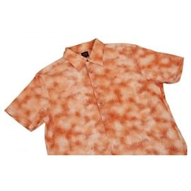 Jean Paul Gaultier-[Used] Jean Paul Gaultier Jean Paul GAULTIER cotton mottled pattern  short sleeve pullover shirt orange 48 [Men]-Orange