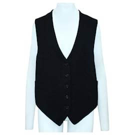 Emporio Armani-Elegant Black Vest-Black
