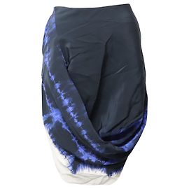 Stella Mc Cartney Stella McCartney Batikrock aus blauer Seide Blau