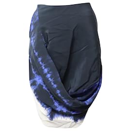 Stella Mc Cartney-Stella McCartney Tie-Dye Skirt in Blue Silk-Blue