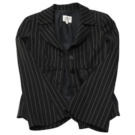Armani Collezioni Blazer estilo corsé a rayas en sarga negra Otro