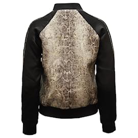 Zadig & Voltaire-Zadig and Voltaire Billy Snake Deluxe Bomber Jacket in Black Polyester-Multiple colors