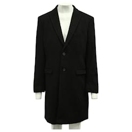 Calvin Klein-Black Woolen Coat-Black