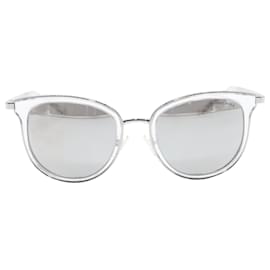 Michael Kors-Michael Kors Adrianna MK 1010 Óculos de sol em aço inoxidável prateado-Prata