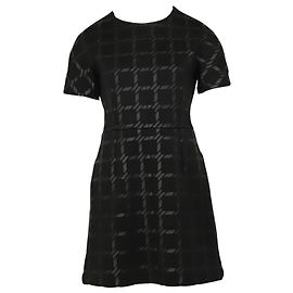 Alexander Wang Büffelkariertes Kleid aus schwarzem Polyester Schwarz