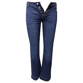 Autre Marque-Alexa Chung Kick Flare Bottom Jeans em algodão azul-Azul