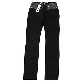 Vaqueros de pernera ancha en denim negro Alexander Mcqueen Negro