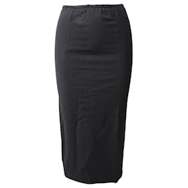 Isabel Marant-Isabel Marant Pencil Skirt in Black Lana Virgin Wool-Black