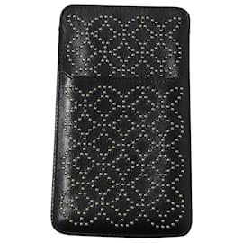 Alaïa-Coque Alaïa pour smartphone 10 en cuir noir-Noir