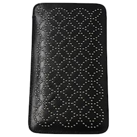 Alaïa-Alaia Smartphone Case 10 in black leather-Black