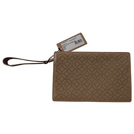 Alaïa Pochette Alaia Small Arabesque en cuir de veau beige Cuir Beige