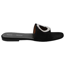 Proenza Schouler Slides em camurça preta Preto