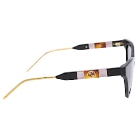 Gucci-Gucci GG0597S Cat Eye Sonnenbrille aus schwarzem Acetat-Andere