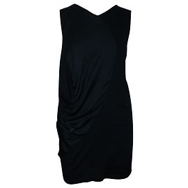 Calvin Klein Schwarzes drapiertes Minikleid Schwarz