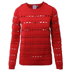 Herve Leger Stretch-Strick-Bandage-Pullover aus rotem Viskose Rot