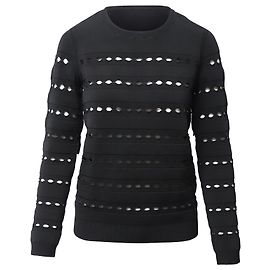 Herve Leger Stretch-Knit Bandage Pull en rayonne noire Noir