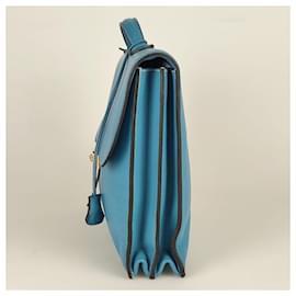 Hermès-Herm��s bag �� d��peches Anno '98-Light blue