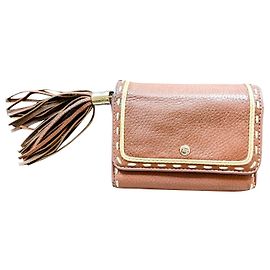 Leather wallet Lancel Premier Flirt Brown Taupe Light brown