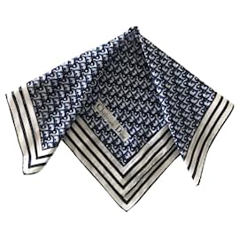 Dior-Schals-Weiß,Blau