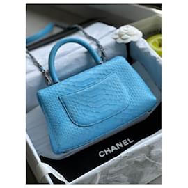 Chanel-Chanel coco handle bag-Blue