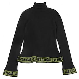 Jean Paul Gaultier-[Used]  Jean Paul Gaultier Homme Jean Paul GAULTIER HOMME  Logo Jaguar Wool Turtle Knit Black 48 [Men's]-Black