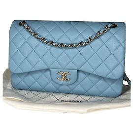 Chanel Jumbo clássico atemporal Azul claro